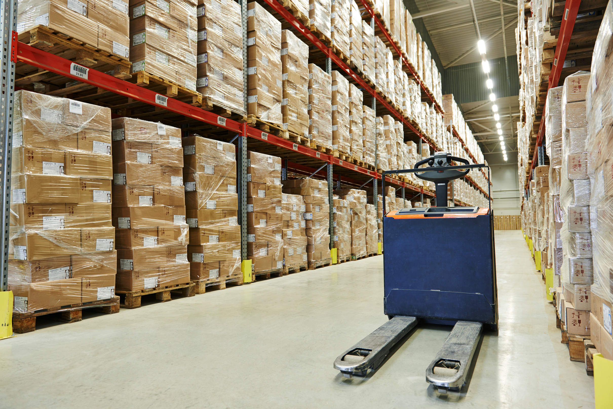 Pallet Stacker Truck at Warehouse